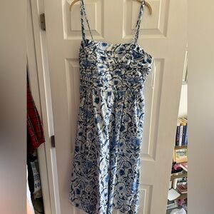 Abercrombie & Fitch Blue Floral Midi Dress